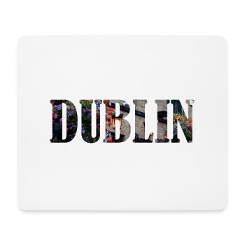 Dublin Lettering with City Photo Fill Design - Mouse Pad (horizontal) - white - Front
