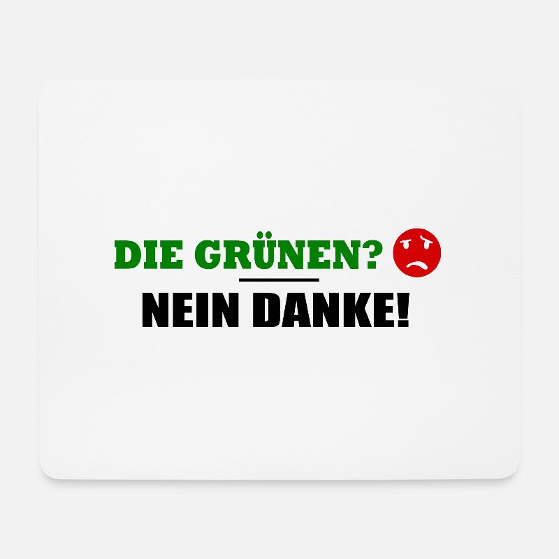 Die grünen nein danke - Mousepad (Querformat) - Weiß