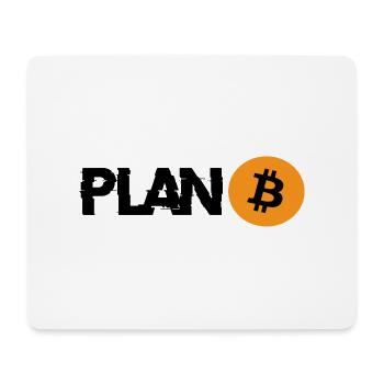 PLAN Bitcoin B - Mousepad (Querformat) - Weiß - Vorne