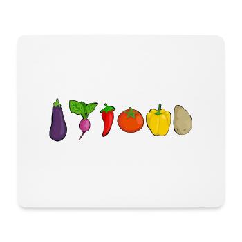 Gemüse - Mousepad (Querformat) - Weiß - Vorne