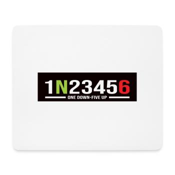 Motorcycle Gears 1N23456 One Down-Five Up - Mouse Pad (horizontal) - white - Front