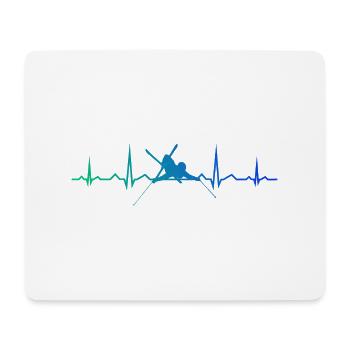 Herren Skifahren Freestyle Skifahrer Skifahrer - Mousepad (Querformat) - Weiß - Vorne