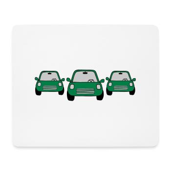 3 Autos Comic - Mousepad (Querformat) - Weiß - Vorne