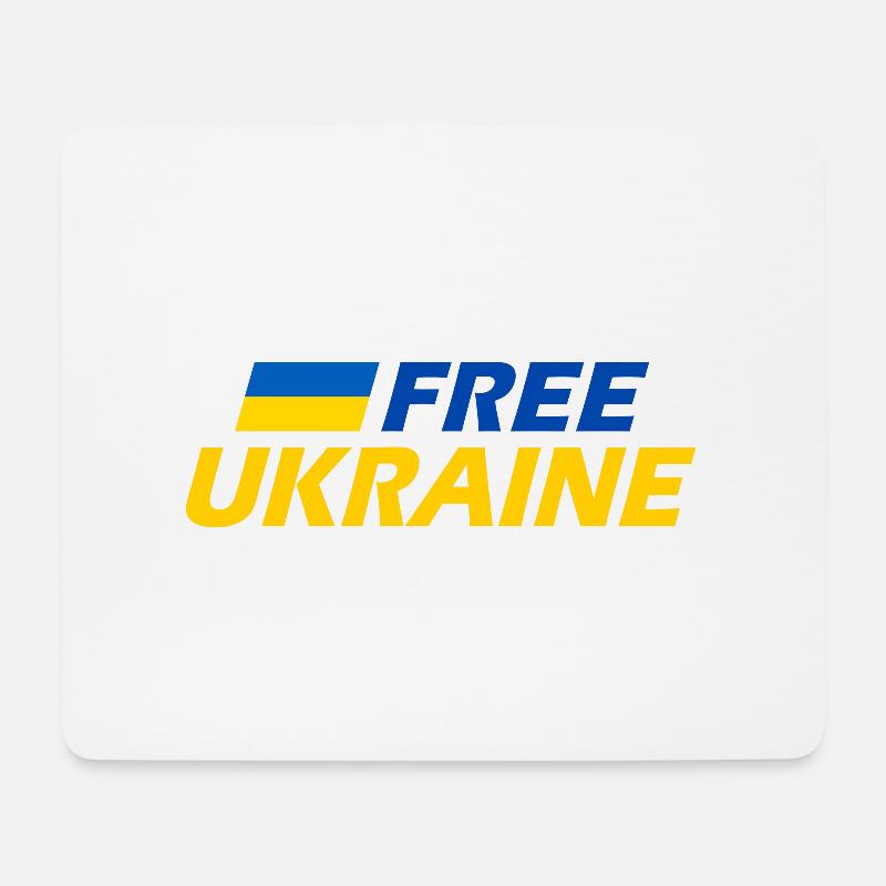 Free ukraine - Mousepad (Querformat) - Weiß