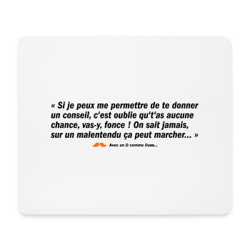 Sur un malentendu... (b) - Tapis de souris (format paysage) - blanc - Devant