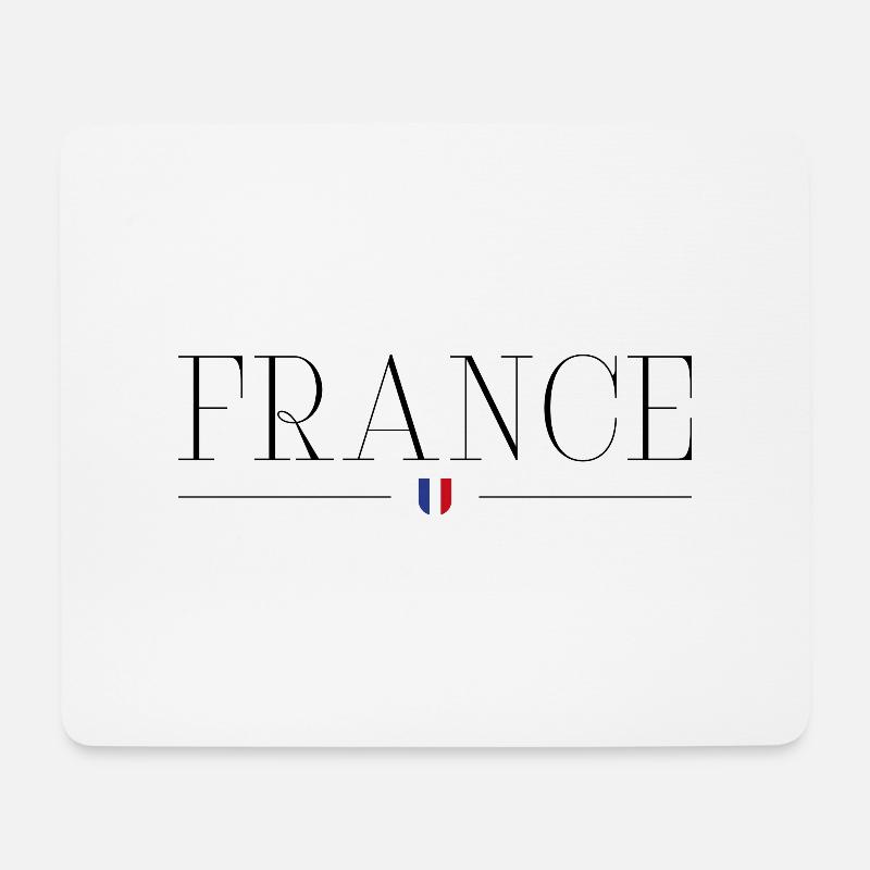 Ich liebe Frankreich Eleganz Stil Design Outfits - Mousepad (Querformat) - Weiß