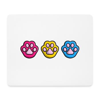 Süße Katze Pfote Pansexuell Pan Flagge Fahne LGBTQ - Mousepad (Querformat) - Weiß - Vorne