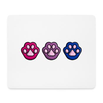 Süße Katze Pfote Bisexuell Bi Flagge Fahne LGBTQ - Mousepad (Querformat) - Weiß - Vorne