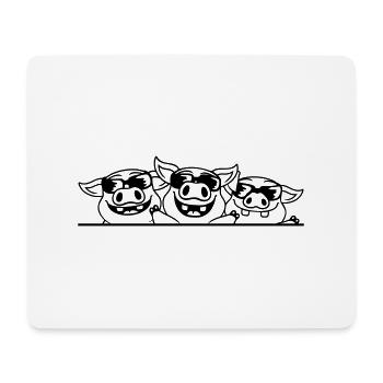 Lunettes de soleil Funny Pig Crew - Tapis de souris (format paysage) - blanc - Devant
