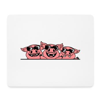 Crew Sunglasses Cool Pigs - Mouse Pad (horizontal) - white - Front