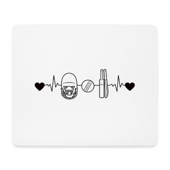 Kricket Spruch Cricket Geschenk Kricketfan Team - Mousepad (Querformat) - Weiß - Vorne
