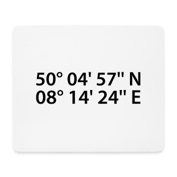 Wiesbaden Koordinaten - Mousepad (Querformat) - Weiß - Vorne