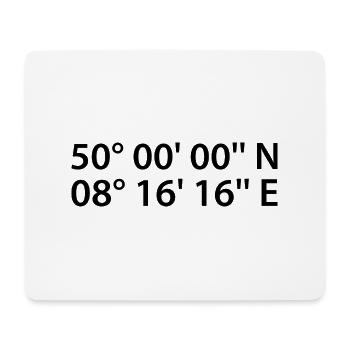 Mainz coordinates - Mouse Pad (horizontal) - white - Front