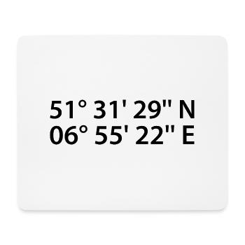 Bottrop Koordinaten - Mousepad (Querformat) - Weiß - Vorne