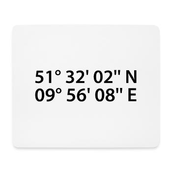 Göttingen Koordinaten - Mousepad (Querformat) - Weiß - Vorne
