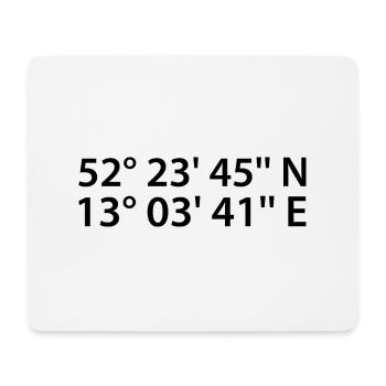 Potsdam Coordinates - Mouse Pad (horizontal) - white - Front