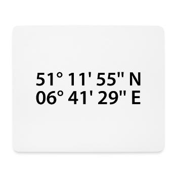 Neuss Koordinaten - Mousepad (Querformat) - Weiß - Vorne