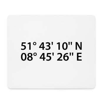 Coordonnées de Paderborn - Tapis de souris (format paysage) - blanc - Devant