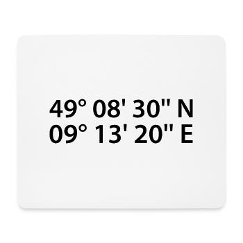 Heilbronn Koordinaten - Mousepad (Querformat) - Weiß - Vorne