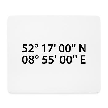 Minden Koordinaten - Mousepad (Querformat) - Weiß - Vorne