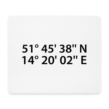 Cottbus Koordinaten - Mousepad (Querformat) - Weiß - Vorne