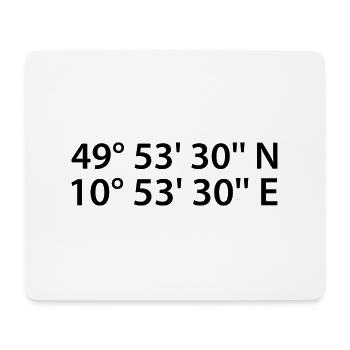 Bamberg Koordinaten - Mousepad (Querformat) - Weiß - Vorne