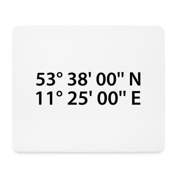 Schwerin Koordinaten - Mousepad (Querformat) - Weiß - Vorne