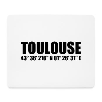 Coordonnées de Toulouse - Tapis de souris (format paysage) - blanc - Devant