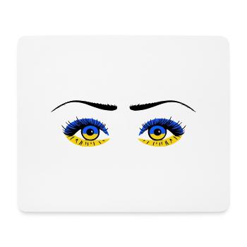 Ukraine Eye Solidarity - Mouse Pad (horizontal) - white - Front