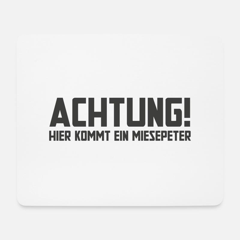Miesepeter - Mousepad (Querformat) - Weiß