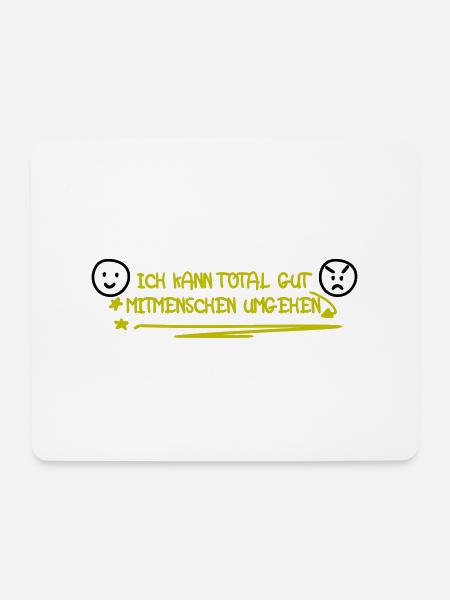 Mitmenschen/mit Menschen - doppeldeutig - Mousepad (Querformat) - Weiß