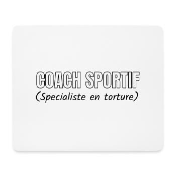 Coach sportif Humour - Tapis de souris (format paysage) - blanc - Devant