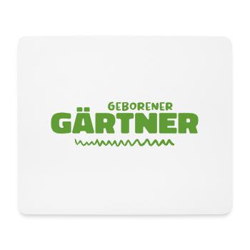 Geborener gärtner - Mousepad (Querformat) - Weiß - Vorne