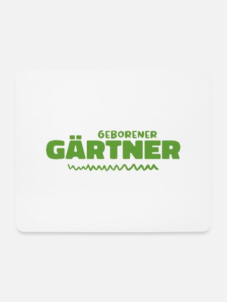 Geborener gärtner - Mousepad (Querformat) - Weiß