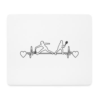 Équipe de badminton de fans de badminton - Tapis de souris (format paysage) - blanc - Devant