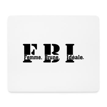 Femme Brune ideale - Tapis de souris (format paysage) - blanc - Devant