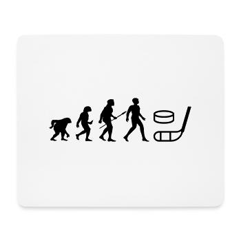 Cooles "Evolution Ice Hockey Shirt“ Design - Mousepad (Querformat) - Weiß - Vorne