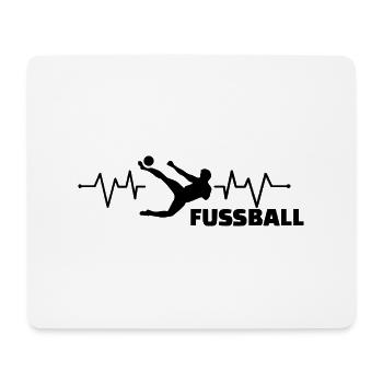 Fußball Soccer - Mousepad (Querformat) - Weiß - Vorne