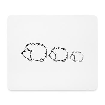 igel family - Mousepad (Querformat) - Weiß - Vorne