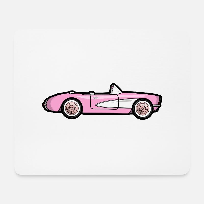 Pink 1956 Stingray - Mousepad (Querformat) - Weiß