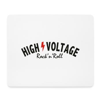 High/Voltage Fanshirt - Mousepad (Querformat) - Weiß - Vorne