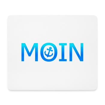 Moin mit Anker, Hamburg, Küste, Norddeutschland - Mousepad (Querformat) - Weiß - Vorne
