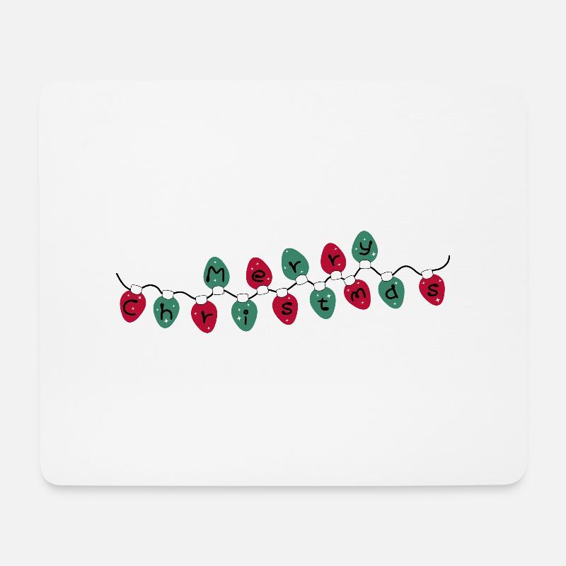 FROHE WEIHNACHTSLICHTER - Mousepad (Querformat) - Weiß