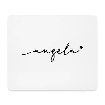 Angela Cursive Name - Mouse Pad (horizontal) - white - Front