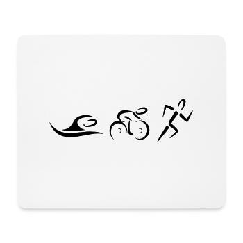 Triathlon - Mousepad (Querformat) - Weiß - Vorne