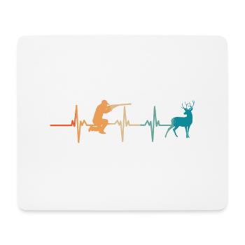 Jägers Herzschlag - Mousepad (Querformat) - Weiß - Vorne