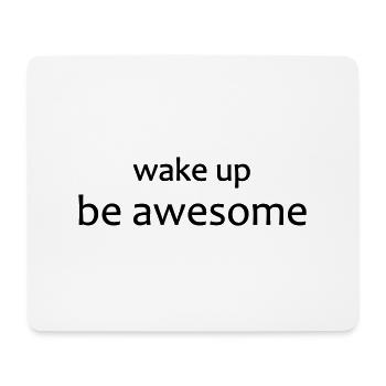 Yoga Shirt, Sport Shirt, Motivation, Wach auf - Mousepad (Querformat) - Weiß - Vorne