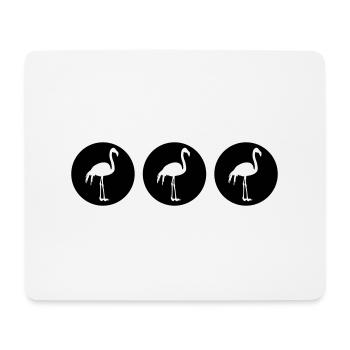 Conception de flamants roses - Tapis de souris (format paysage) - blanc - Devant