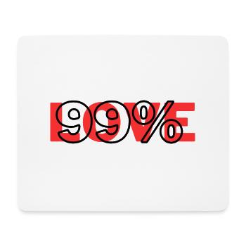 Amour99 % - Tapis de souris (format paysage) - blanc - Devant