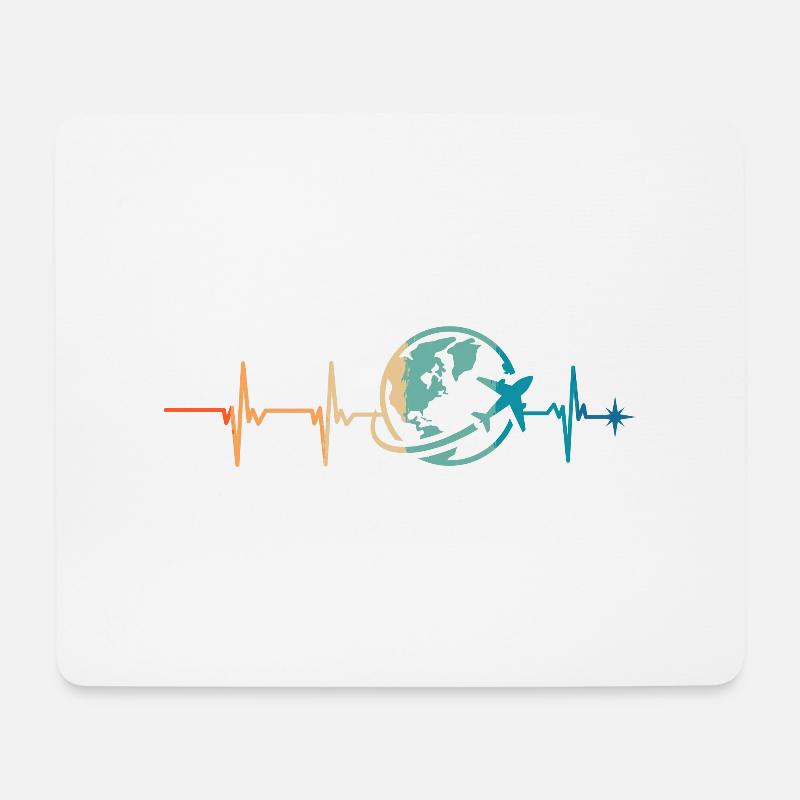 Heartbeat Reisen - Mousepad (Querformat) - Weiß